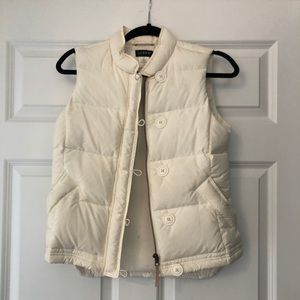 J. Crew Cream Puffer Vest